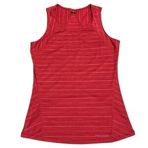 MARMOT Coral Red Striped Ellie Tank Top Yoga Active Athleisure Lightweight Sz XS